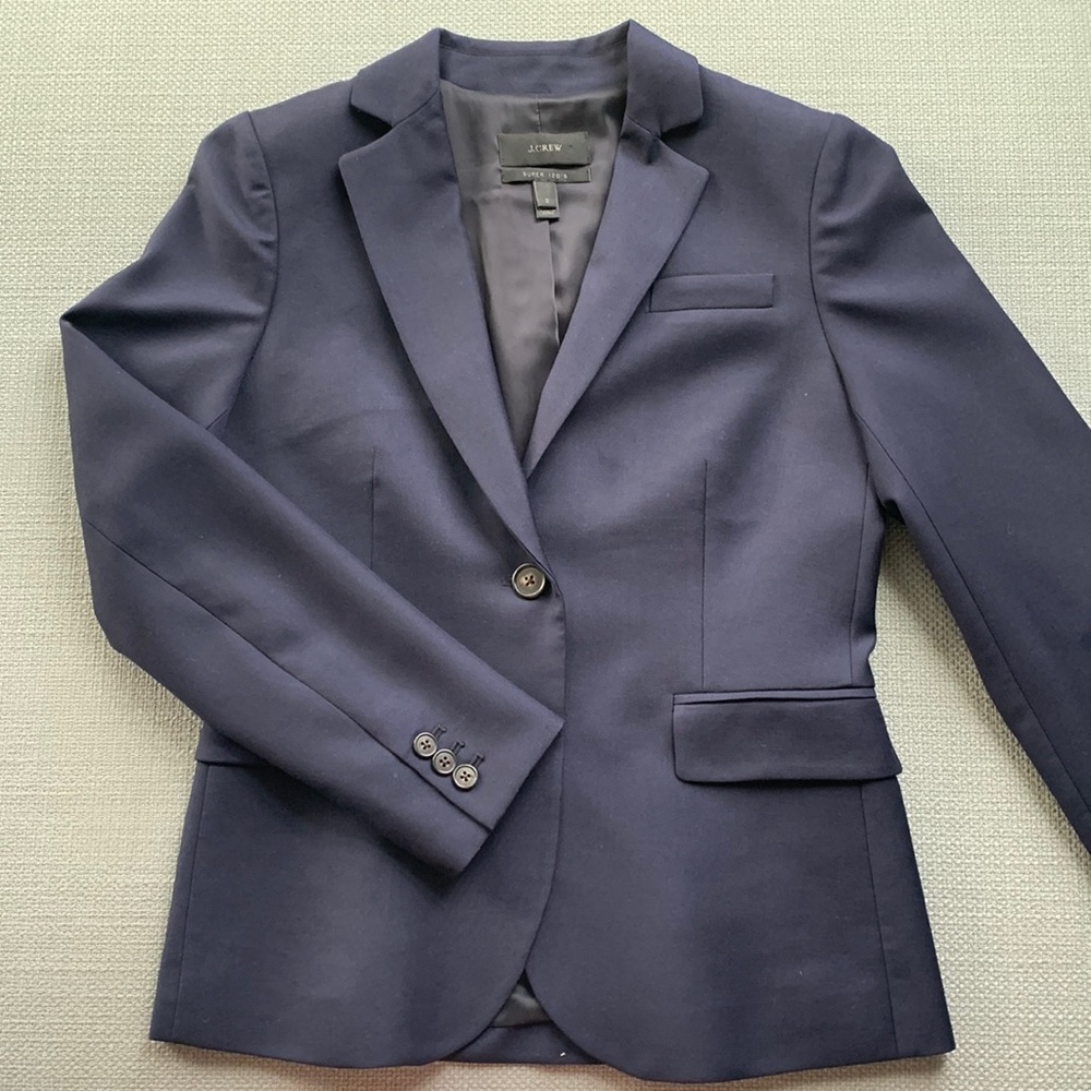 JCrew wool navy suit
